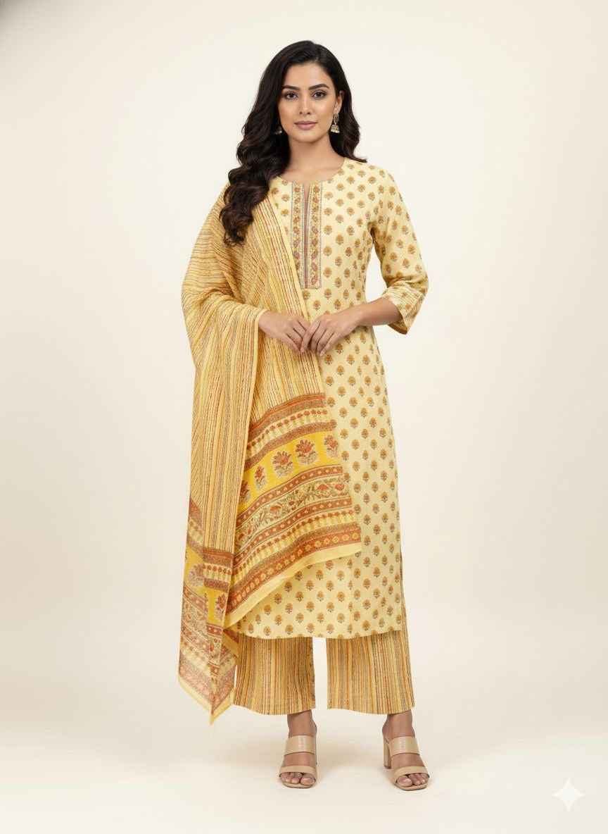 Pure cotton Dupatta set