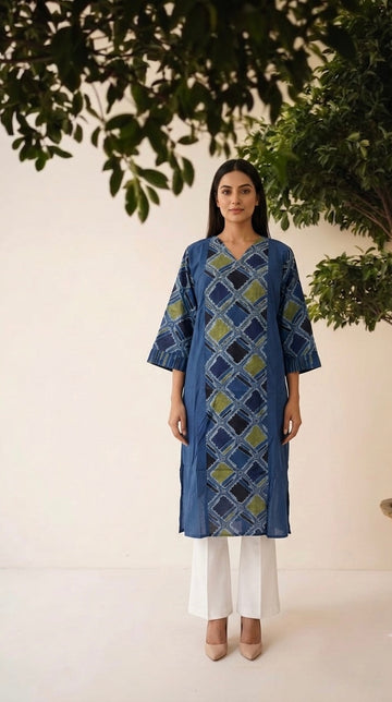 Pure Cotton Single Kurta In Plus Size