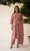 Pure Cotton Three Piece Dupatta Set