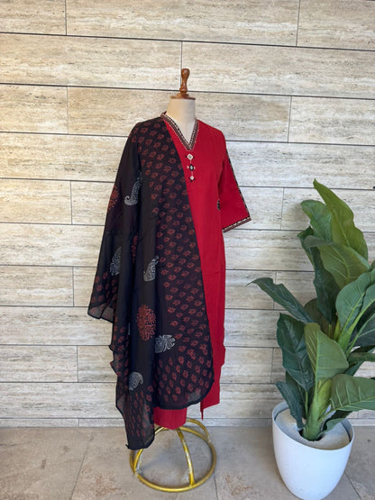Pure Cotton Dupatta Set