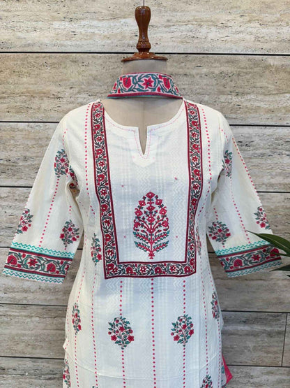 Pure Cotton Dupatta Set