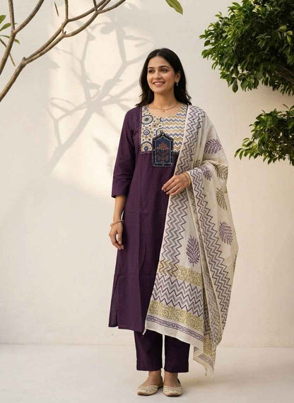 Pure Cotton Dupatta Set