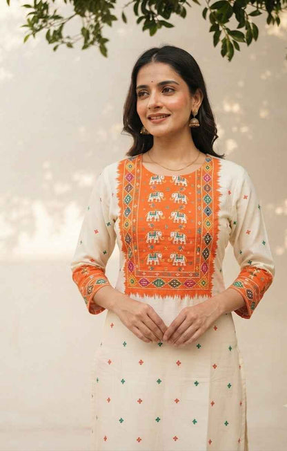 Pure Cotton Patola Print Dupatta Set CS0286