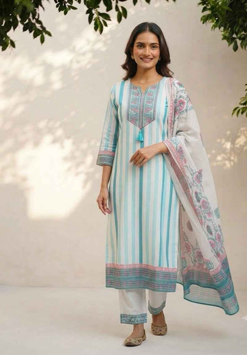 Pure Cotton Dupatta Set CS0297