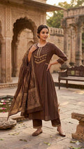 Premium cotton solid beas A line dupatta set CS0283