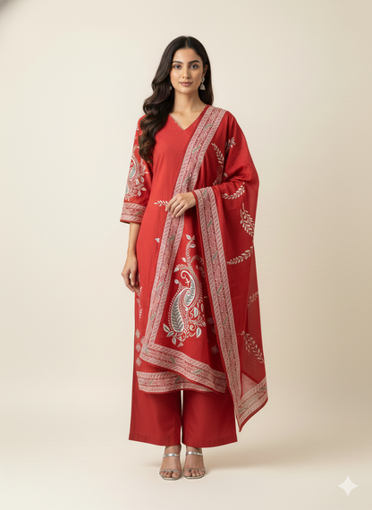 Premium Cotton Digital Print Dupatta Set CS0158