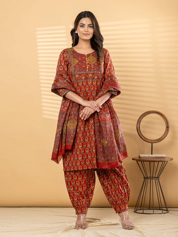 Premium Cotton dupatta set with Chudidar pant CS0235