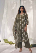Pure Cotton Three Piece Dupatta Set