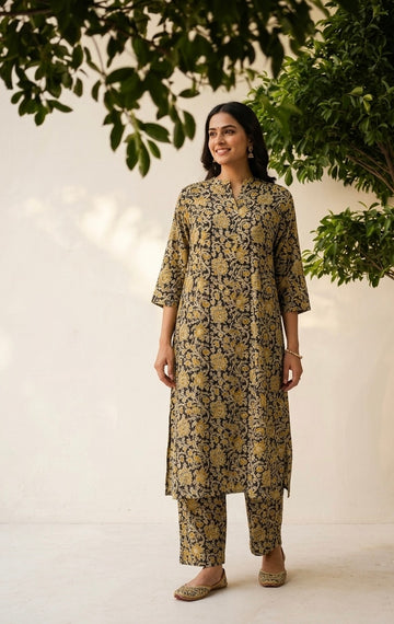 Big Size Two Piece Set In  Cotton Fabric