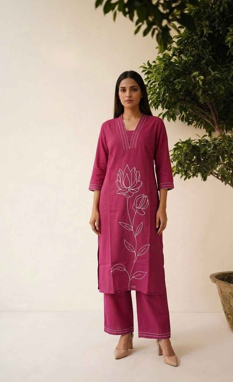 Pure Cotton Two Piece Set