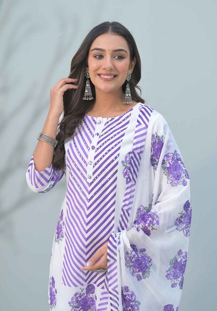 Pure cotton floral print with inner Dupatta set CS0181