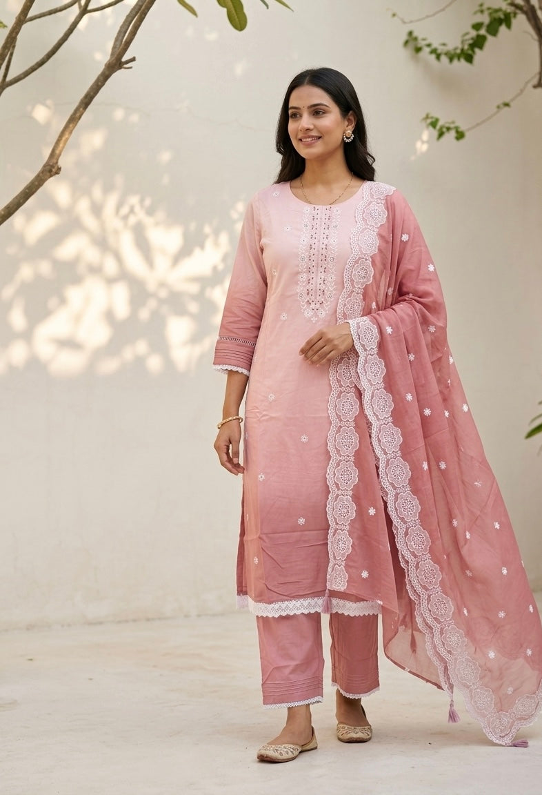 Pure Chanderi Dupatta Set