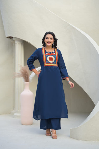 Premium Cotton Solid Base With Printed Dupatta Set CS0170