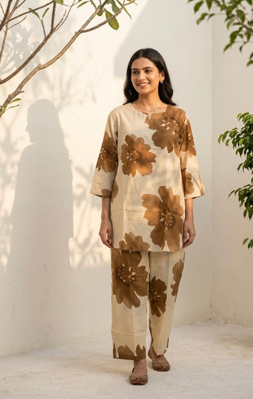 Big Size Co-Ord Set In  Cotton Fabric