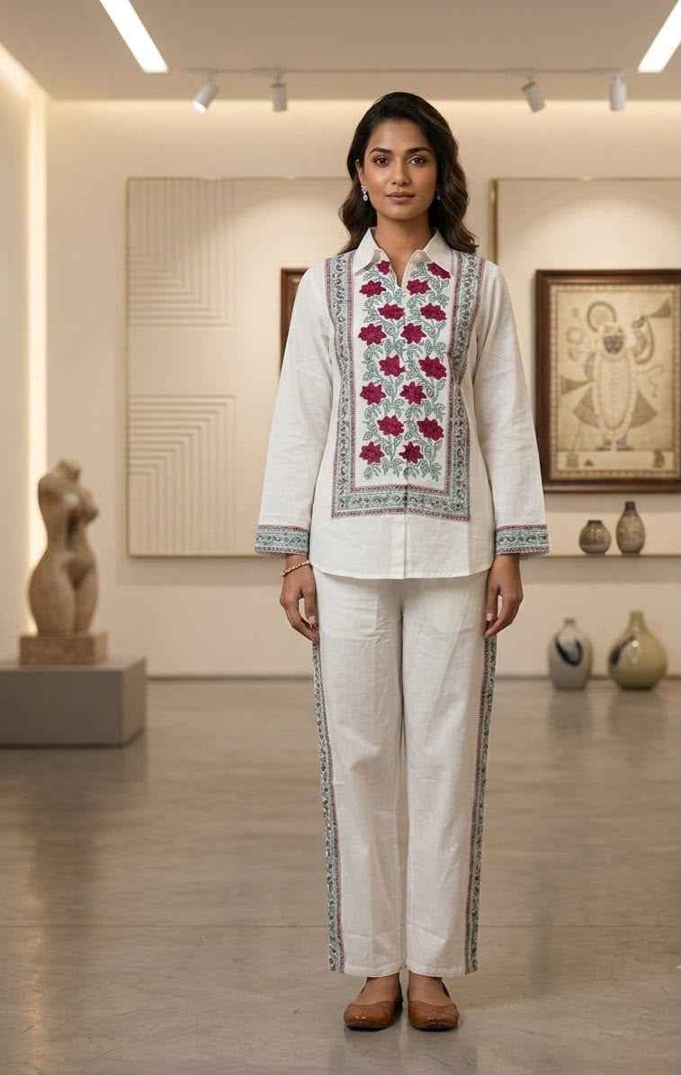 Pure Cotton Block Print Co Ord Set COS165
