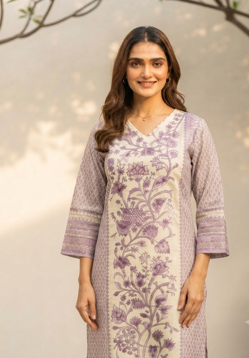 Printed Kota Doriya Dupatta Set KD045