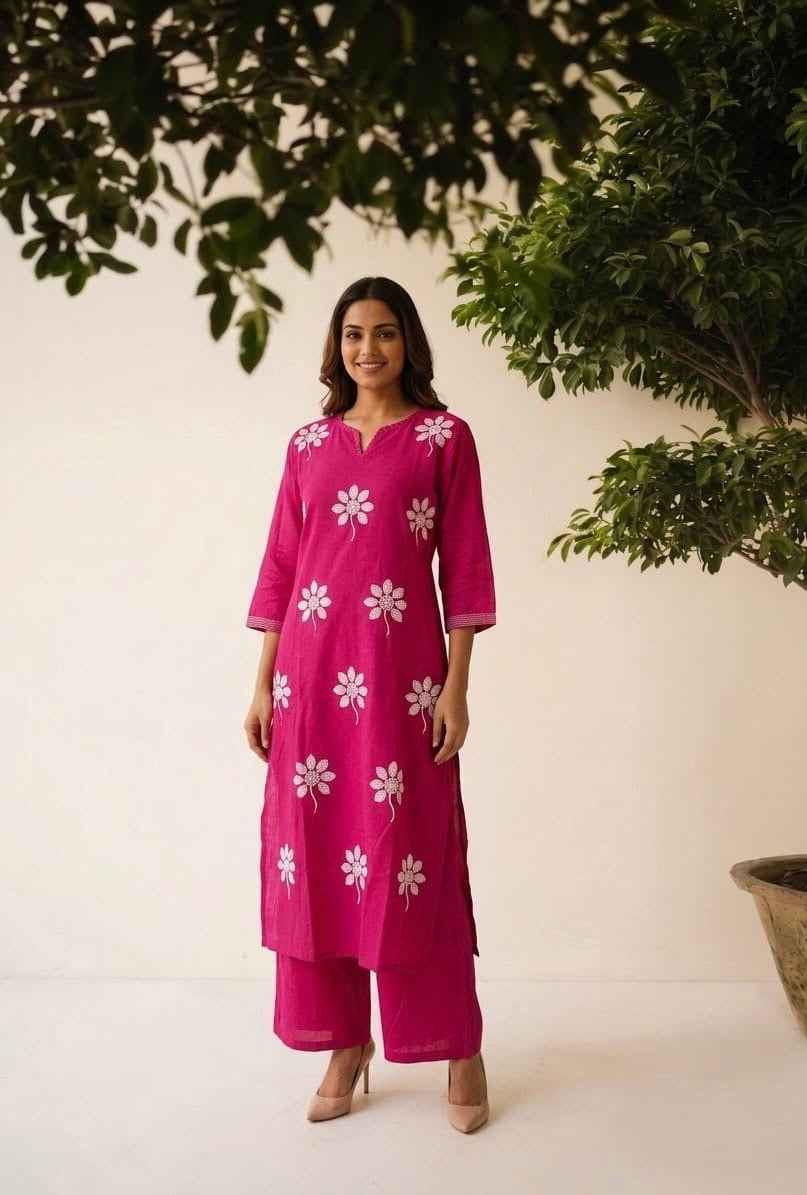 Pure Cotton Two Piece Pant Set
