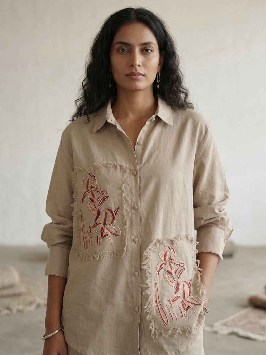 Super classic premium cotton cord set with embroidery