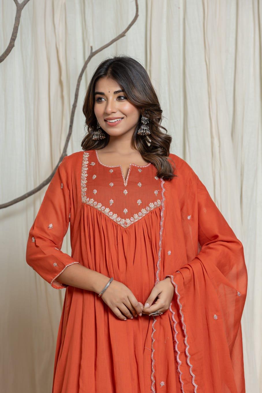 Mul Cotton Solid Base Premium Dupatta Set MC005