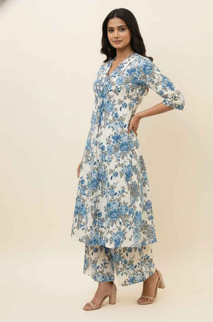 Pure cotton A-line pent set with plazoo