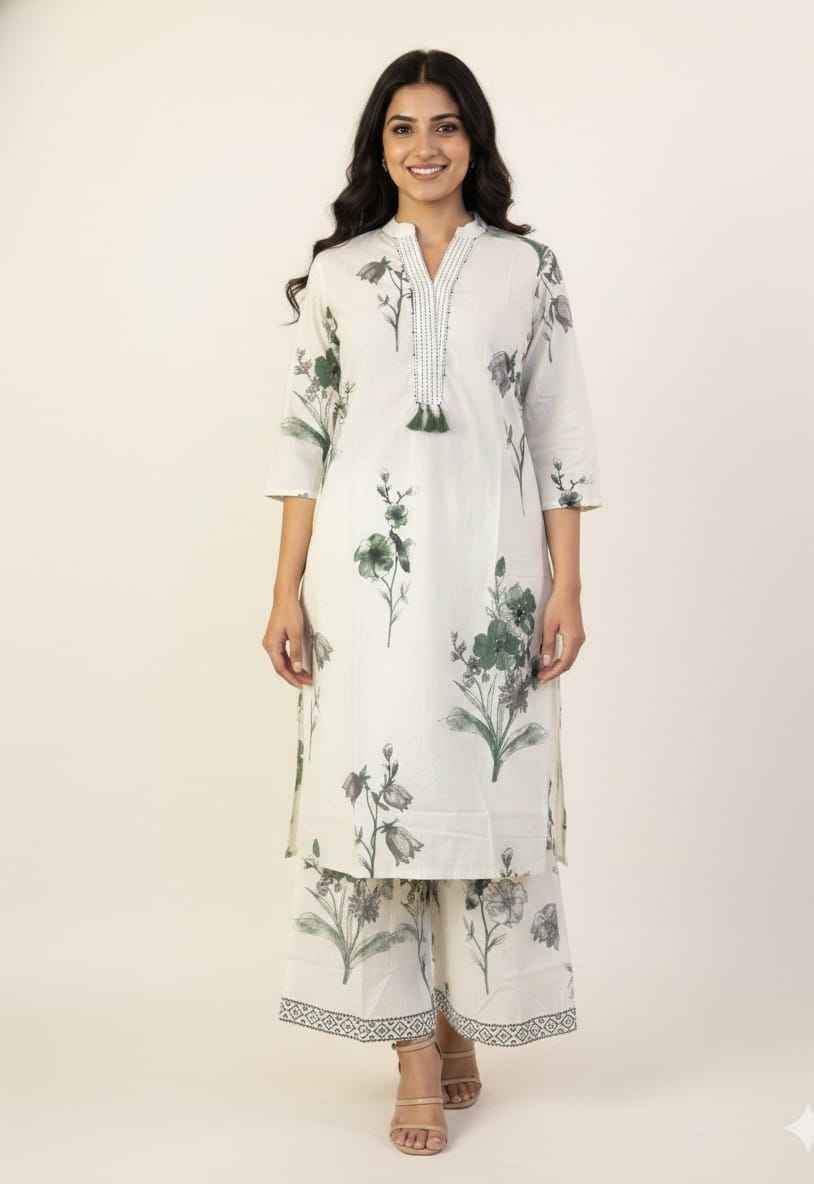 Pure cotton Floral Print Co Ord Sets COS0104