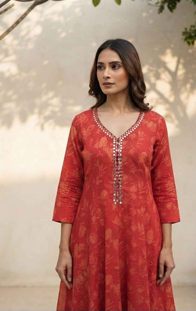Pure Mul Cotton Printed Dupatta Set MC034