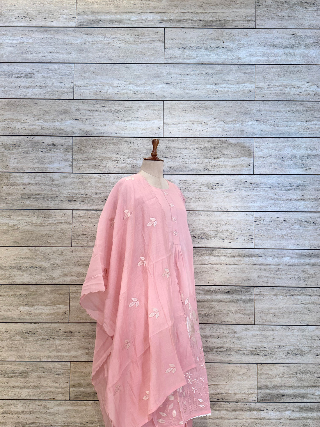 Mul Chanderi Festive Wear Appliqur Work Dupatta Set MLC016