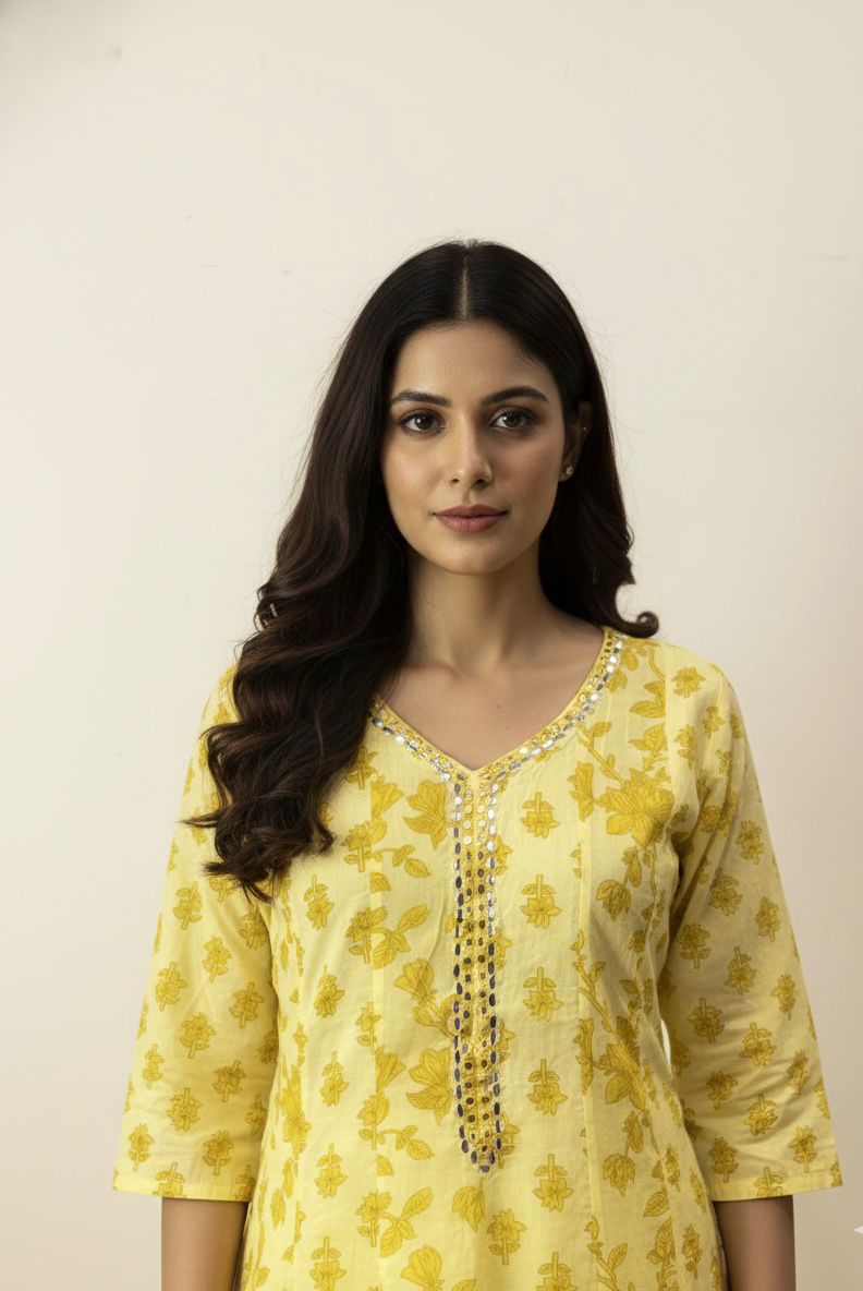 Premium Mul Cotton A Line Anarkali Dupatta Set MC023