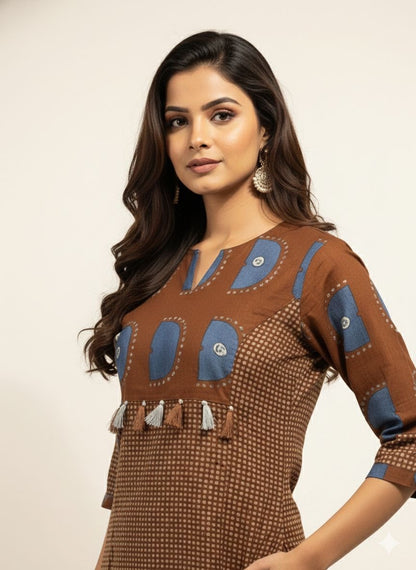 Premium Cotton A-Line Pant Set With Palazzo PS0146