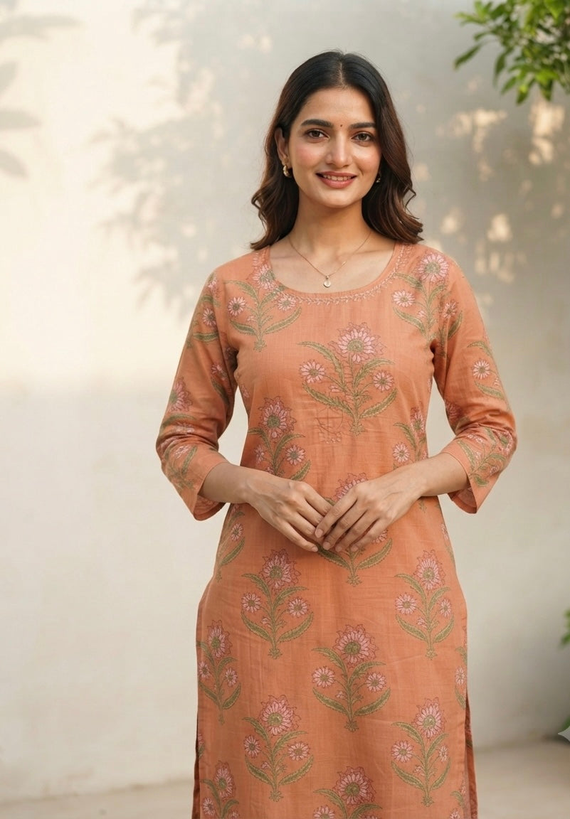 Pure Cotton Printed Dupatta Set CS0298