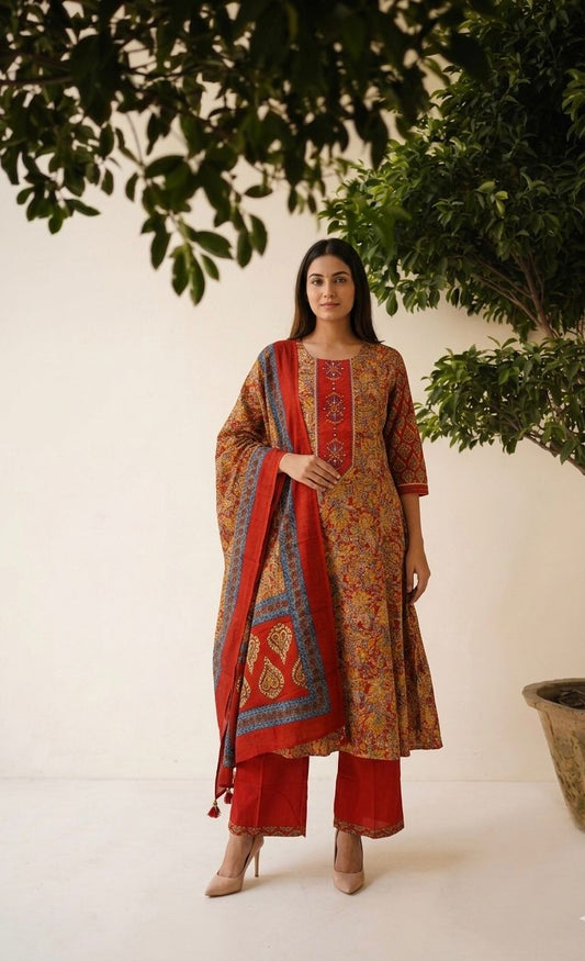 Premium Cotton A Line Anarkali Suits AKS009