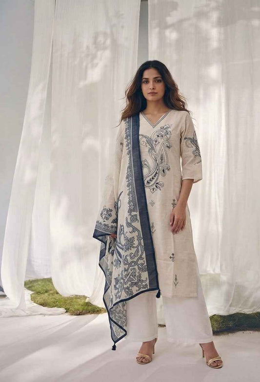 Pure Cotton Three Piece Dupatta Set