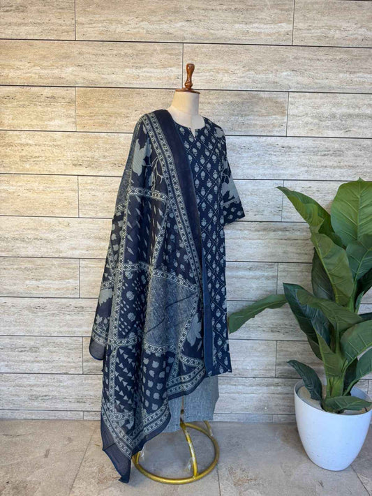 Pure Cotton Dupatta Set