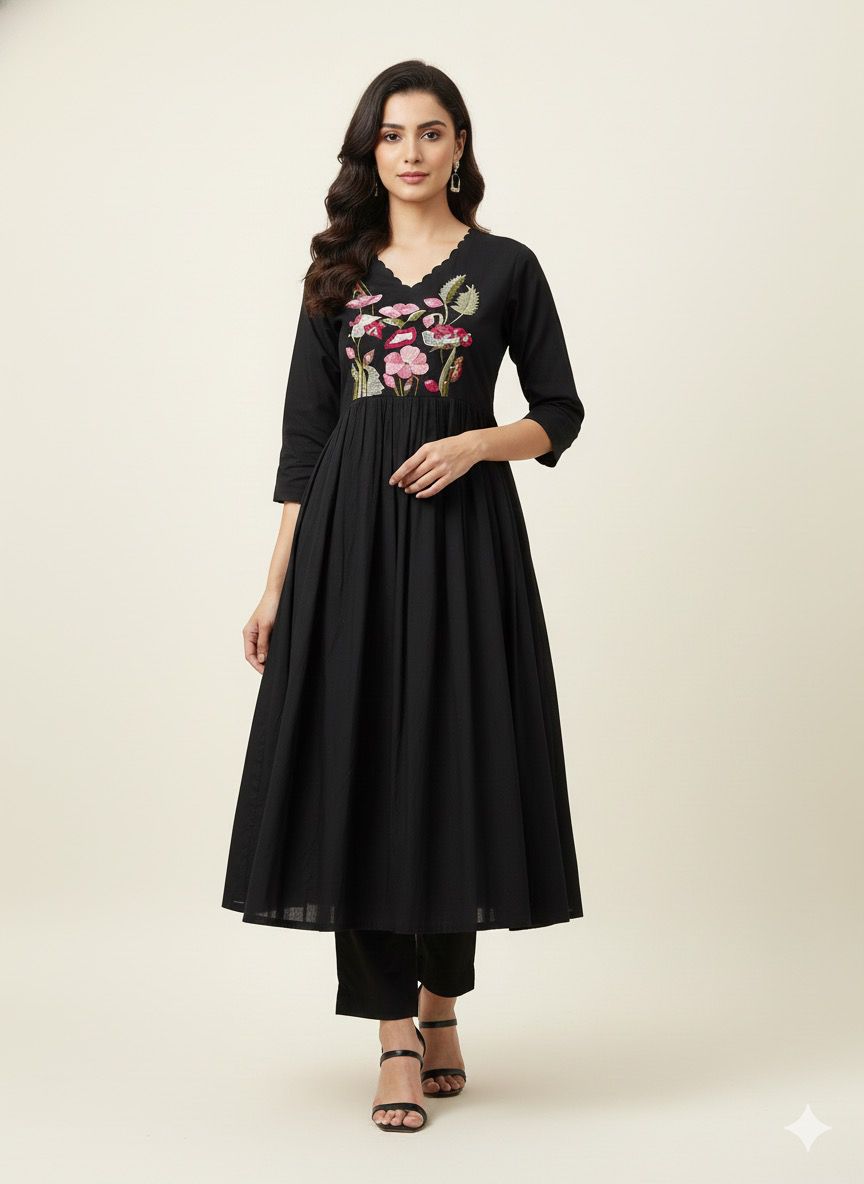 Pure Mul Cotton A Line Dupatta Set MC018