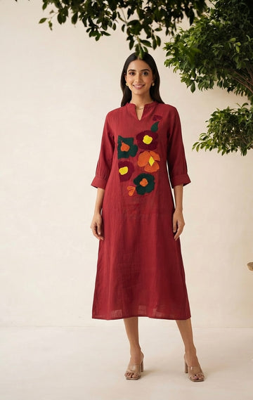 One Piece Dress Crush Melony Silk in Fabric SD047