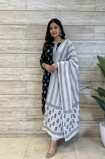 Pure cotton Dupatta set