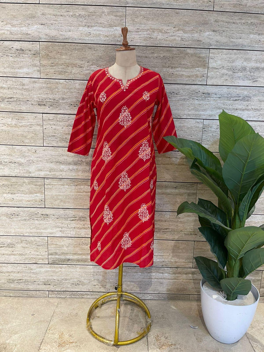 Leheriya Print Single Kurta