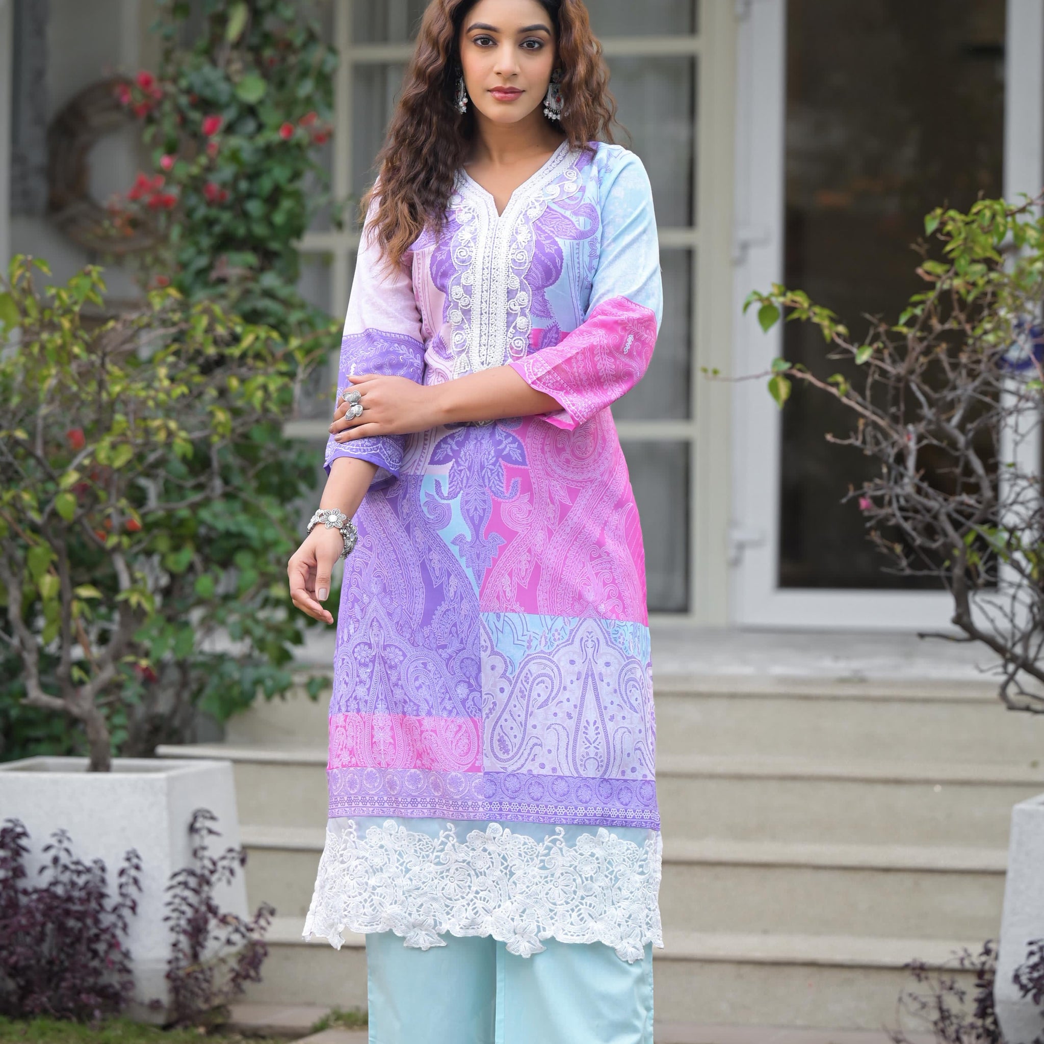 Pure Cotton Dupatta Set - CS046