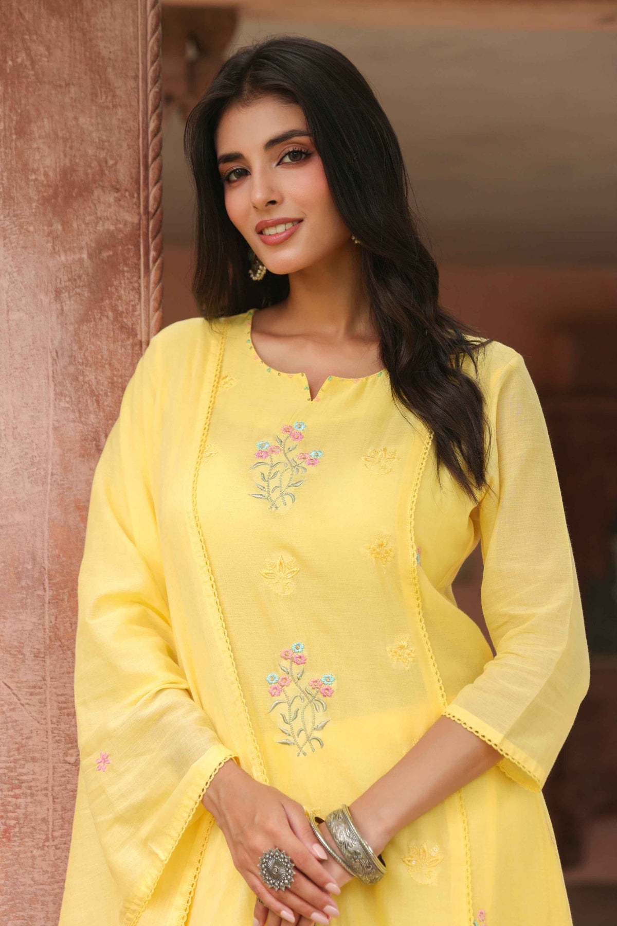 A Line Pure Mul Cotton Dupatta Set With Inner MLC45