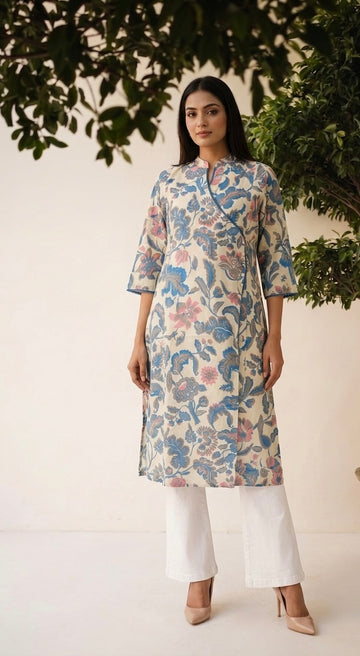 Pure Cotton Single Kurta In Plus Size