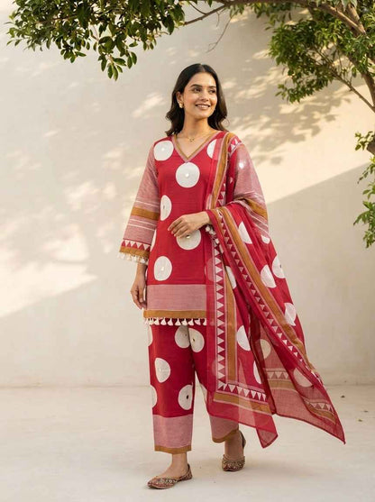 Pure Cotton Dupatta Set With Farsi Bottom CS0302