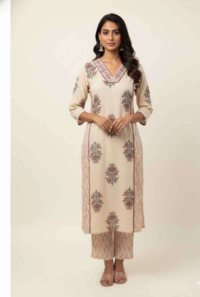 Pure Cotton Floral Print Dupatta Set CS0150