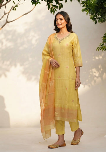 Pure Chanderi Dupatta Set