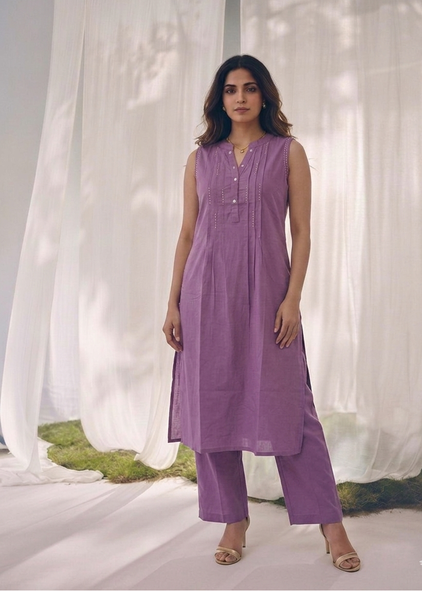 Premium Cotton Sleeveless Pant Set
