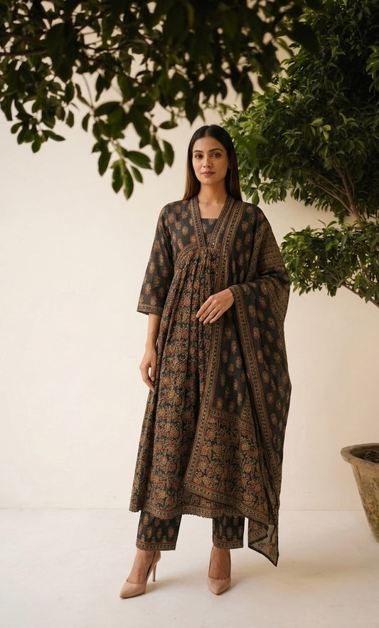 Premium Cotton A Line Anarkali Suits AKS004