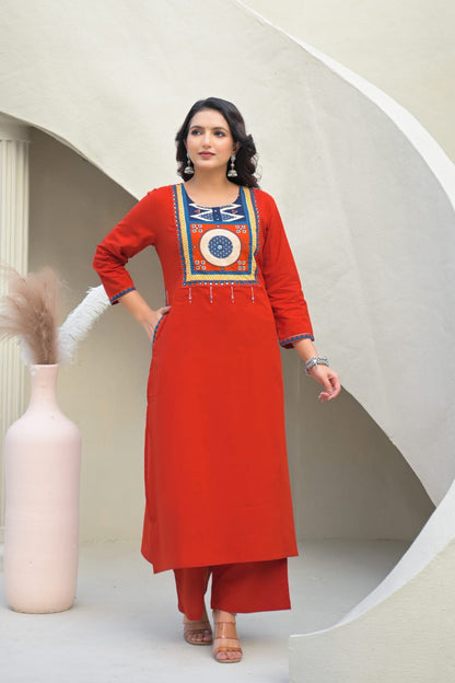 Premium Cotton Solid Base With Printed Dupatta Set CS0170