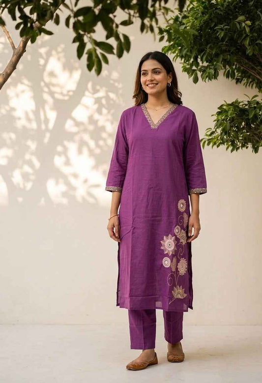Big Size Two Piece In Cotton Fabric TP008