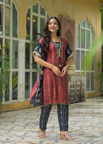 Muslin Two Piece Kaftan Set MK010
