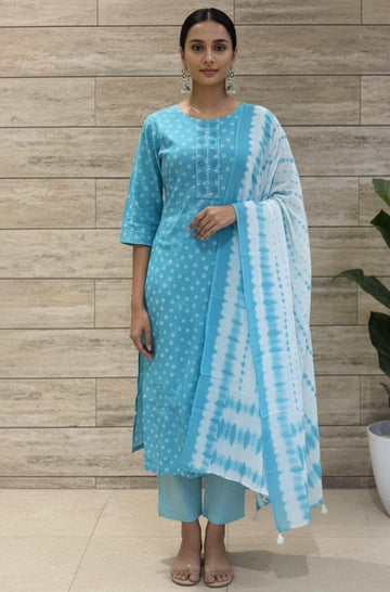 Pure cotton Dupatta set