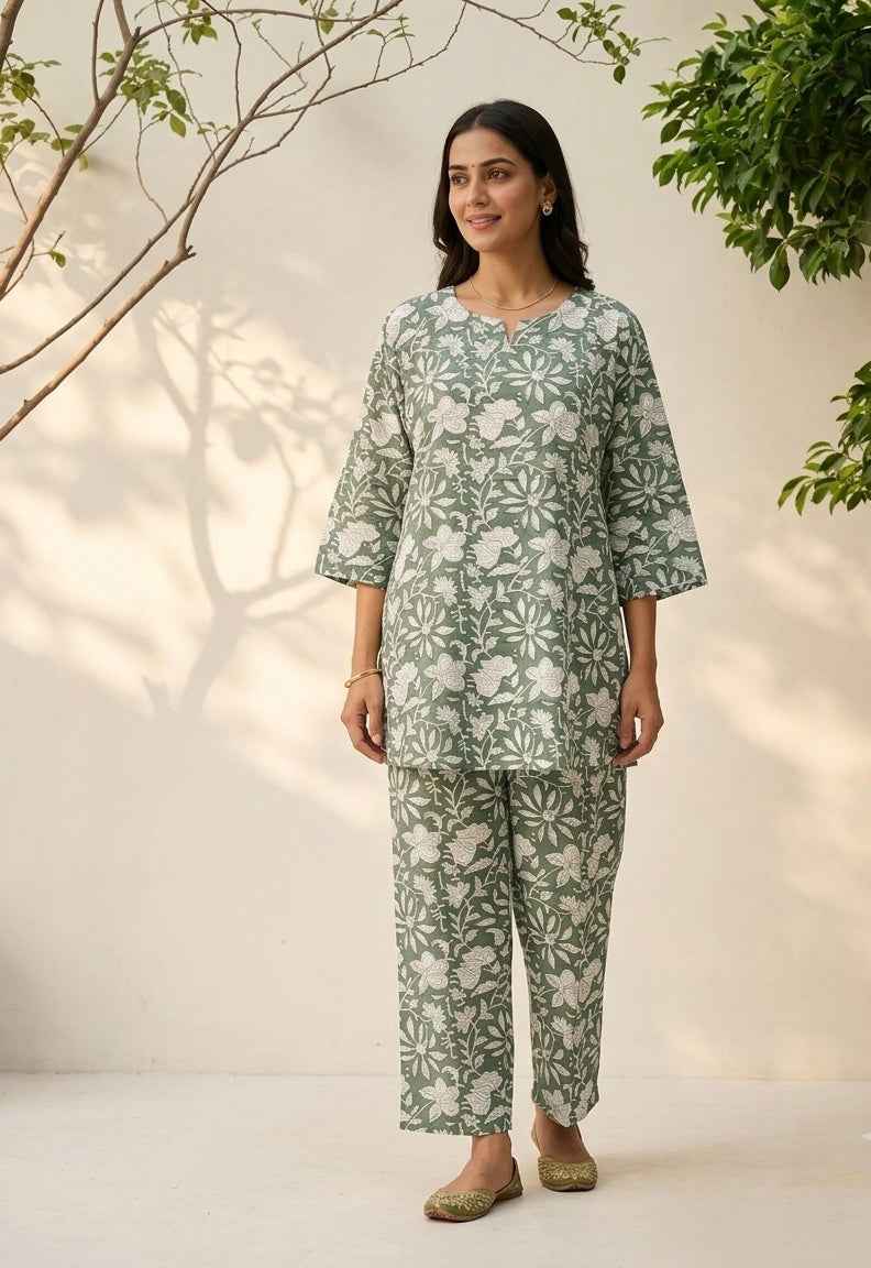 Big Size Co-Ord Set  In Cotton Fabric TP004